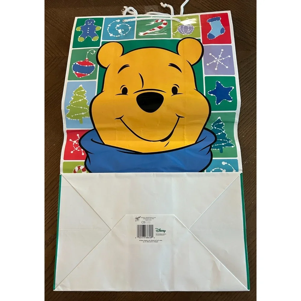 Vintage‎ Disney Winnie the Pooh Christmas Holiday Gift Bag 24'' x 14'' Oversized